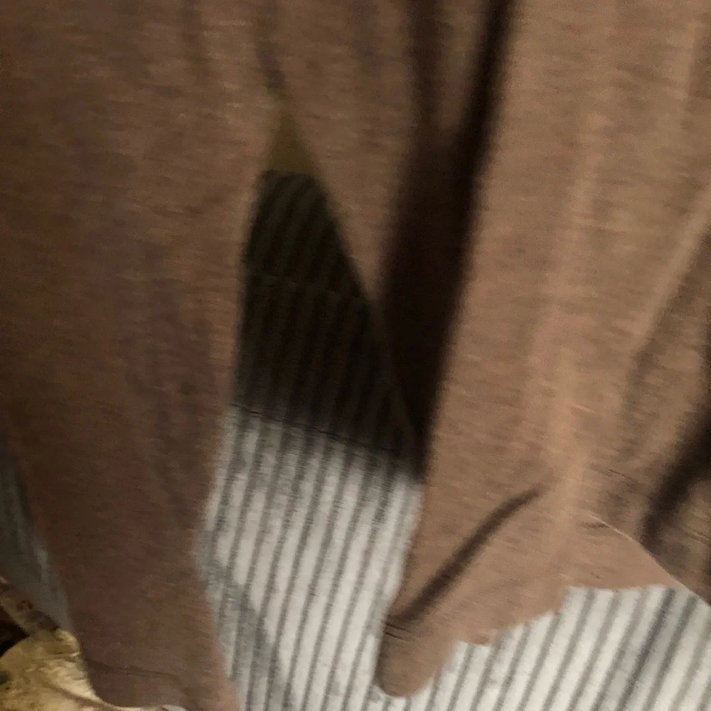 GAP Men's Light Gray Crewneck Sweater with Dark Gray Stripe
